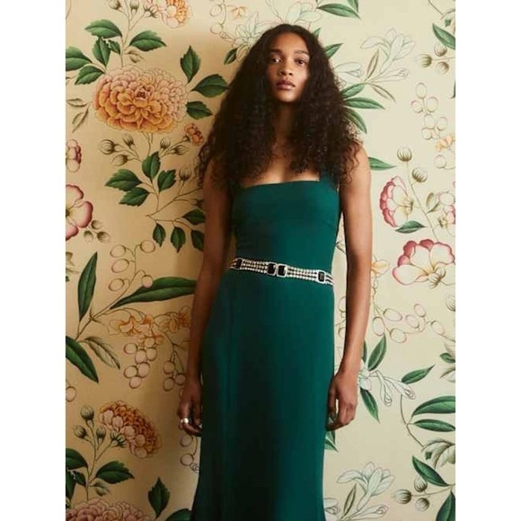 NWT Reformation Balina Dress Spruce - Picture 3 of 12